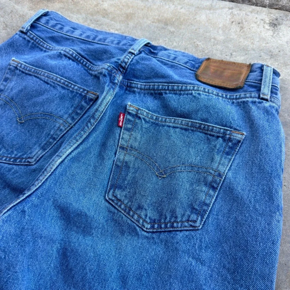 Vintage 90s Levis Big E 501 90s Style Workwear Gorpcore Blue W29 L32 (g4a)